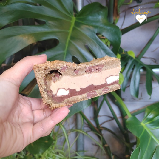 Kinder Nutella Cookie Pie Slice