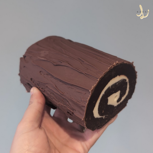 Brownie Yule Log